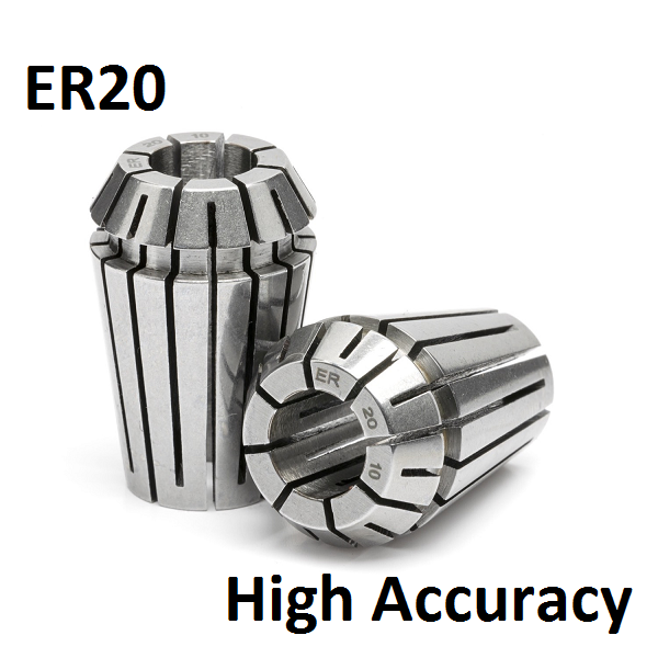 7.0mm - 6.0mm ER20 High Accuracy Collets (5 micron)